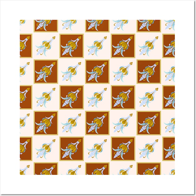 Ornament squares seamles pattern Wall Art by Choulous79